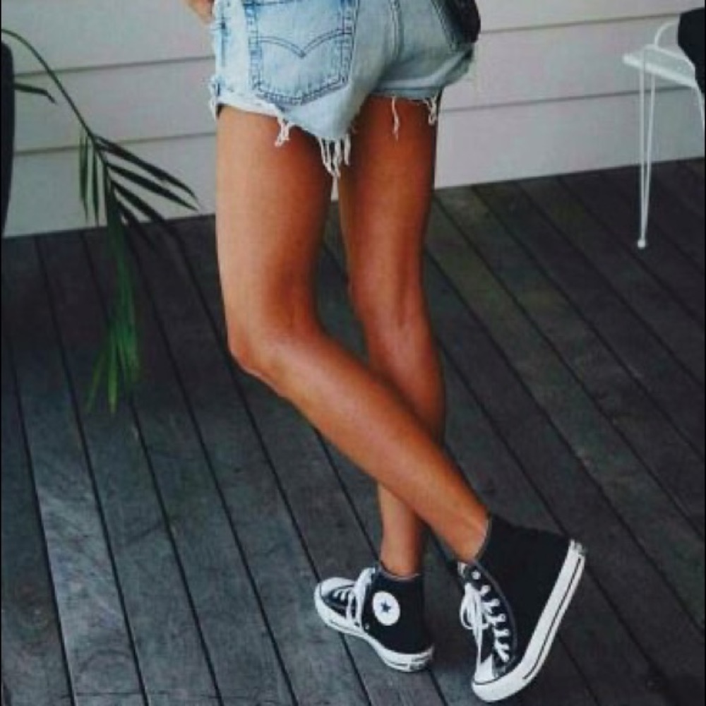 NWT Black Converse High Tops 7 Womens Sneakers